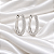 Brinco Argola Oval Zircônia Ródio Semijoia 18k12023 - Imagem 1