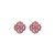 Brinco ponteira Leticia Sarabia cristal rosa light rose prateado 6631 - Imagem 1