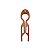Pente hairpin Bianca m acrílico caramelo 70 048 - Imagem 1