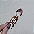 Pente hairpin Bianca m acrílico marrom strass 70 051 - Imagem 3