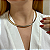 Colar choker tubo ródio e ouro semijoia 7679 - Imagem 2