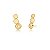 Brinco ear cuff metal trabalhado ouro semijoia - Imagem 1