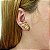 Brinco ear cuff metal trabalhado ouro semijoia - Imagem 2