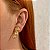 Brinco ear cuff metal trabalhado ouro semijoia - Imagem 2