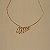 Colar aro choker elos lisos ouro semijoia - Imagem 3