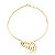 Colar aro choker elos lisos ouro semijoia - Imagem 1