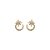 Brinco estrela zircônia ouro semijoia 24k05007 - Imagem 1