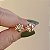 Brinco rosa ouro semijoia 24k05069 - Imagem 3