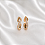 Brinco Argolinha Trançada com Zircônias Cristais 24k05017 - Imagem 1