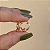 Brinco argolinha esfera ouro semijoia 24k05028 - Imagem 4