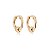 Brinco argolinha esfera ouro semijoia 24k05028 - Imagem 1