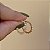 Brinco argolinha zircônia ouro semijoia 24k05039 - Imagem 3