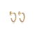 Brinco argolinha zircônia ouro semijoia 24k05039 - Imagem 1
