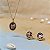 Colar e brinco oval pedra natural abalone ouro semijoia - Imagem 3