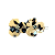 Presilha camélias acetato tartaruga claro - Imagem 1