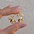 Brinco ear cuff algodão ouro semijoia - Imagem 4
