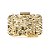 Clutch retangular dourada metálica F-57 - Imagem 2