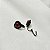 Brinco pressão coração cristal vermelho ródio negro semijoia 596009544 - Imagem 4