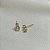 Brinco zircônia dupla ouro semijoia 23k10013 - Imagem 4