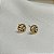 Brinco flor zircônia ouro semijoia 24a01042 - Imagem 3