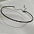 Colar aro choker zircônia black ródio negro semijoia 7763 - Imagem 6