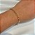 Pulseira gravatinha cristais ouro semijoia 484 - Imagem 2