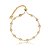 Pulseira gravatinha cristais ouro semijoia 484 - Imagem 1