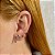 Brinco ear cuff zircônias coloridas ouro semijoia E221004 - Imagem 2