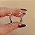 Brinco ear cuff zircônias coloridas ouro semijoia E10186 - Imagem 4