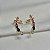 Brinco ear cuff zircônias coloridas ouro semijoia E10186 - Imagem 5