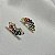 Brinco ear cuff gotinhas zircônias coloridas ouro semijoia E2577 - Imagem 5