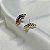 Brinco ear cuff gotinhas zircônias coloridas ouro semijoia E2577 - Imagem 7