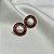 Brinco círculo zircônia baguete pink ouro semijoia E240221 - Imagem 3
