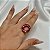 Anel círculo zircônia pink ouro semijoia JZ-240222 - Imagem 2