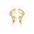 Brinco espiral zircônia ouro semijoia - Imagem 1