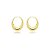 Brinco oval metal vazado ouro semijoia - Imagem 8