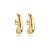 Brinco ear hook metal liso ouro semijoia - Imagem 1