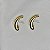 Brinco ear hook metal liso ouro semijoia - Imagem 5
