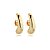 Brinco ear hook metal liso ouro semijoia - Imagem 8