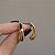 Brinco ear hook metal liso ouro semijoia - Imagem 6