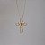 Colar crucifixo Espírito Santo zircônia ouro semijoia - Imagem 4