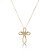 Colar crucifixo Espírito Santo zircônia ouro semijoia - Imagem 1