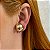 Brinco pressão esfera gg ouro semijoia 6180905 - Imagem 2