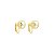 Brinco pressão esfera g ouro semijoia 6180405 - Imagem 1