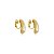 Brinco pressão gota metal liso ouro semijoia 6180505 - Imagem 7