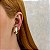 Brinco pressão gota metal liso ouro semijoia 6180505 - Imagem 1