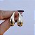 Brinco pressão gota metal liso ouro semijoia 6180205 - Imagem 4