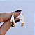 Brinco pressão gota metal liso ouro semijoia 6180205 - Imagem 7