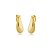 Brinco pressão gota metal liso ouro semijoia 6180205 - Imagem 1