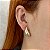 Brinco pressão gota metal liso ouro semijoia 6180205 - Imagem 1